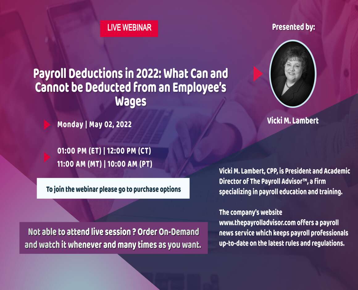 Payroll Deductions in 2022 What Can and Cannot be Deducted from an