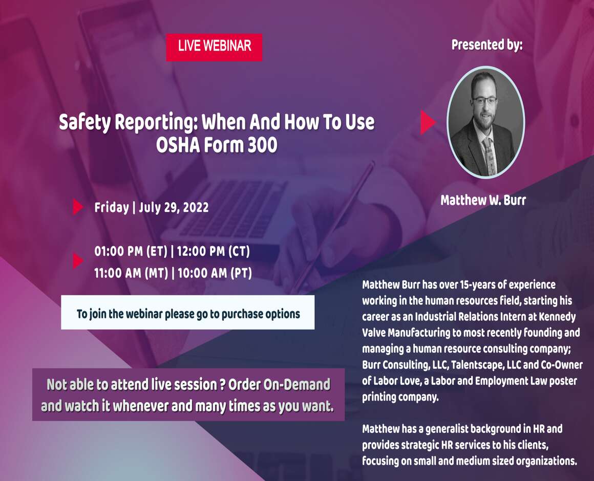 Safety Reporting When And How To Use OSHA Form 300 Pedu